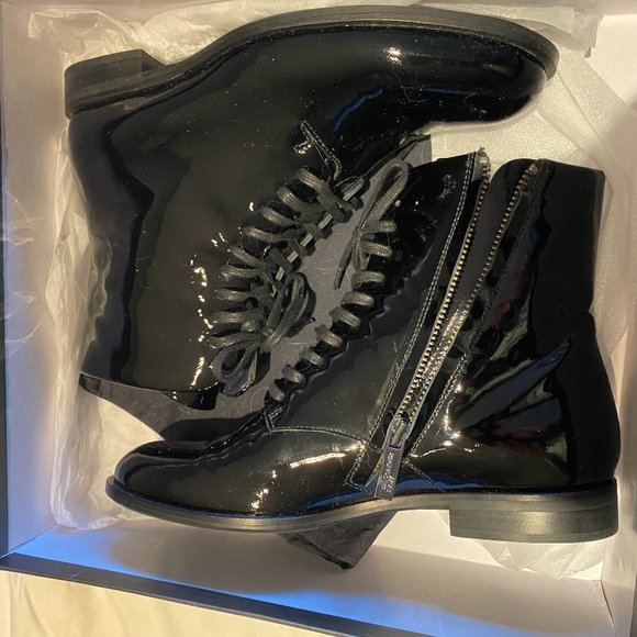 Jill Sander Patent Leather Ankle Boot - Picture 1 of 9